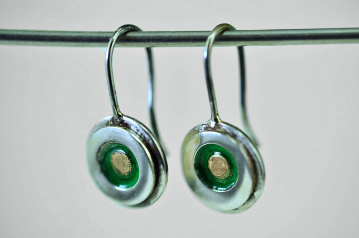 Emalje-ørering. Monbo - Håndlavede smykker