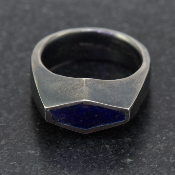 Ring - Blå emalje - Håndlavede smykker